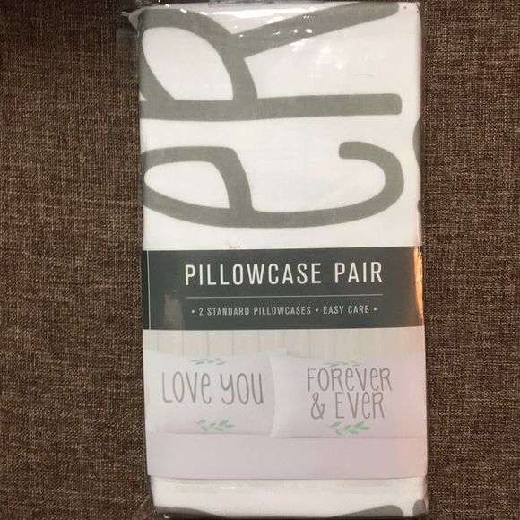 LOVE YOU FOREVER & EVER Pillowcase Pair - Picture 1 of 3
